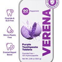 Purple Tone-Correcting Whitening Toothpaste Tablets with 10% Hydroxyapatite