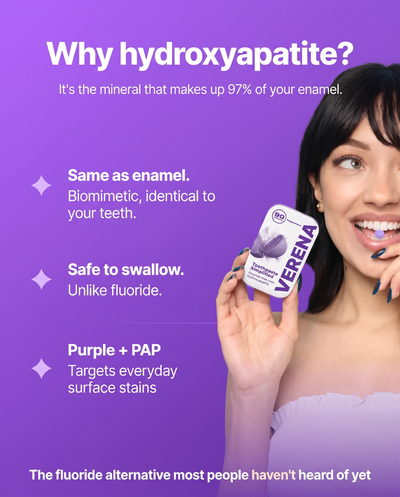 Purple Tone-Correcting Whitening Toothpaste Tablets with 10% Hydroxyapatite